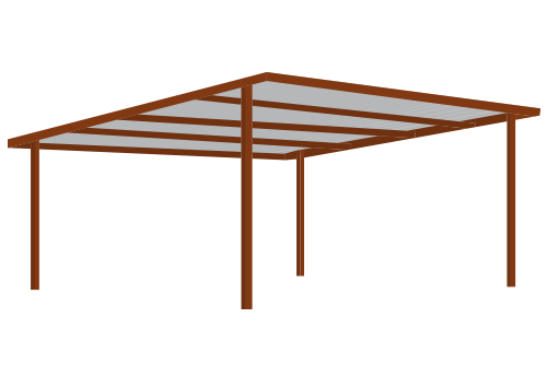 3m x 3m x 3m DIY Carport (Un-Coated)